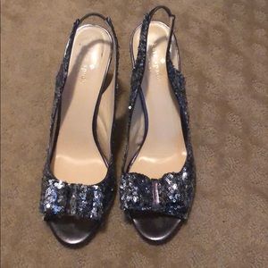 Kate spade sequins bow heels size 10.
